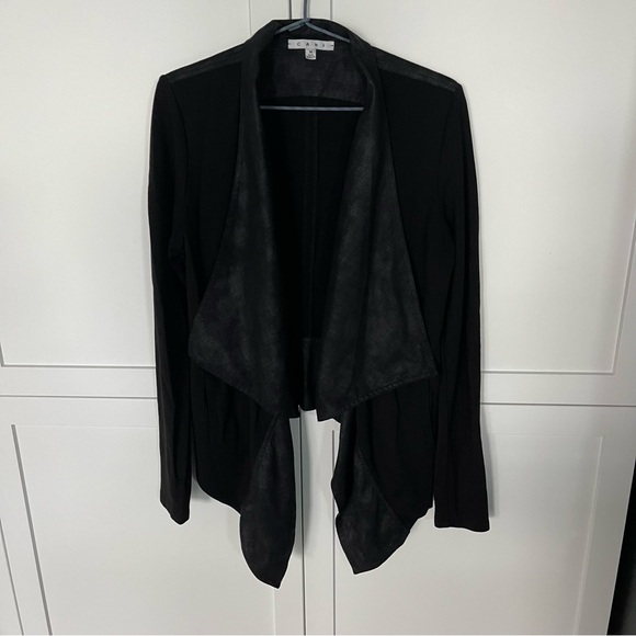 Cabi 529 Owens Waterfall drape faux black jacket - Picture 10 of 10